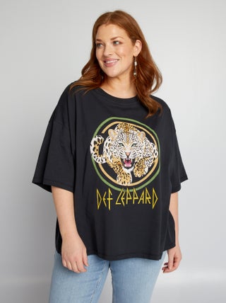 T-shirt 'Def Leppard' con scollo tondo