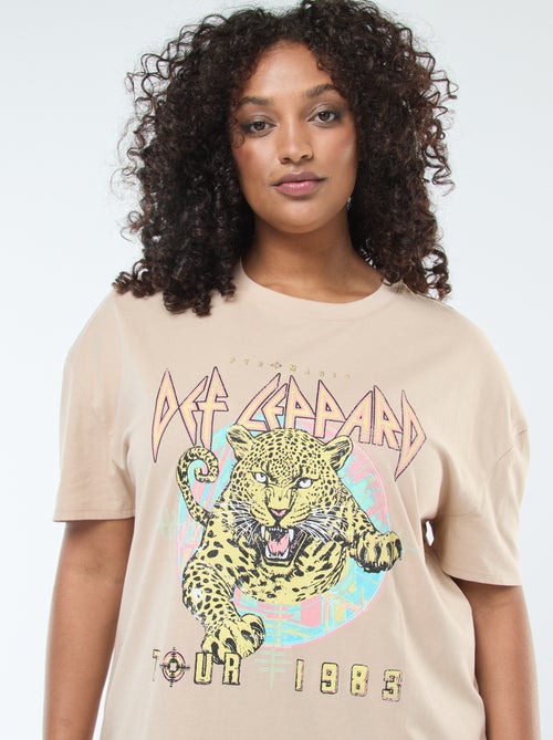 T-shirt 'Def Leppard' stampato fronte-retro a maniche corte - Kiabi