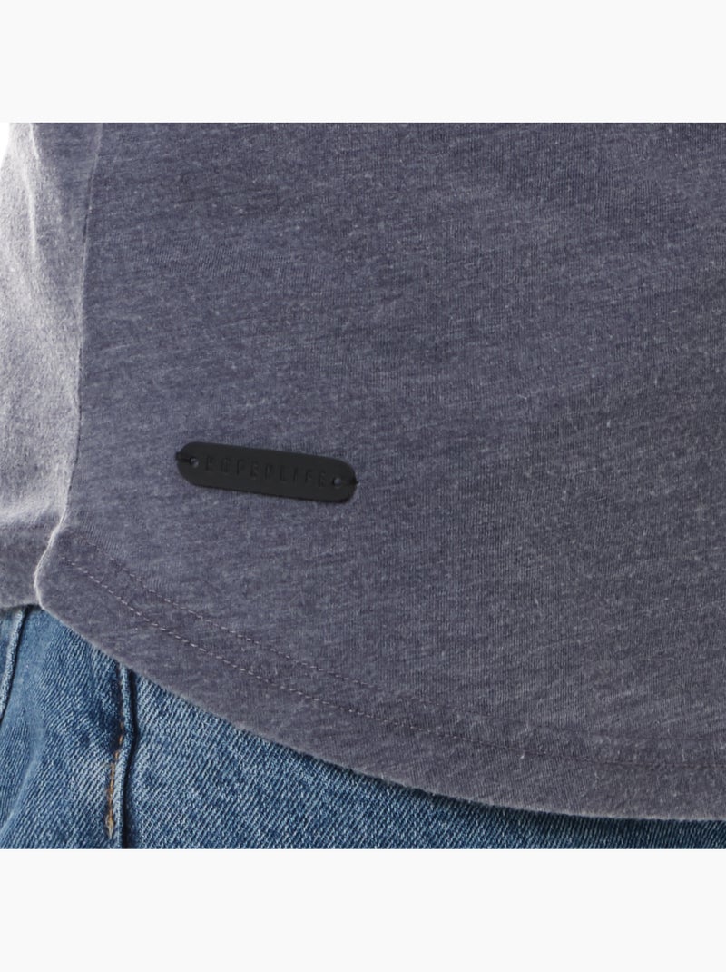 T-shirt di colore sbiadito Blu marino - Kiabi