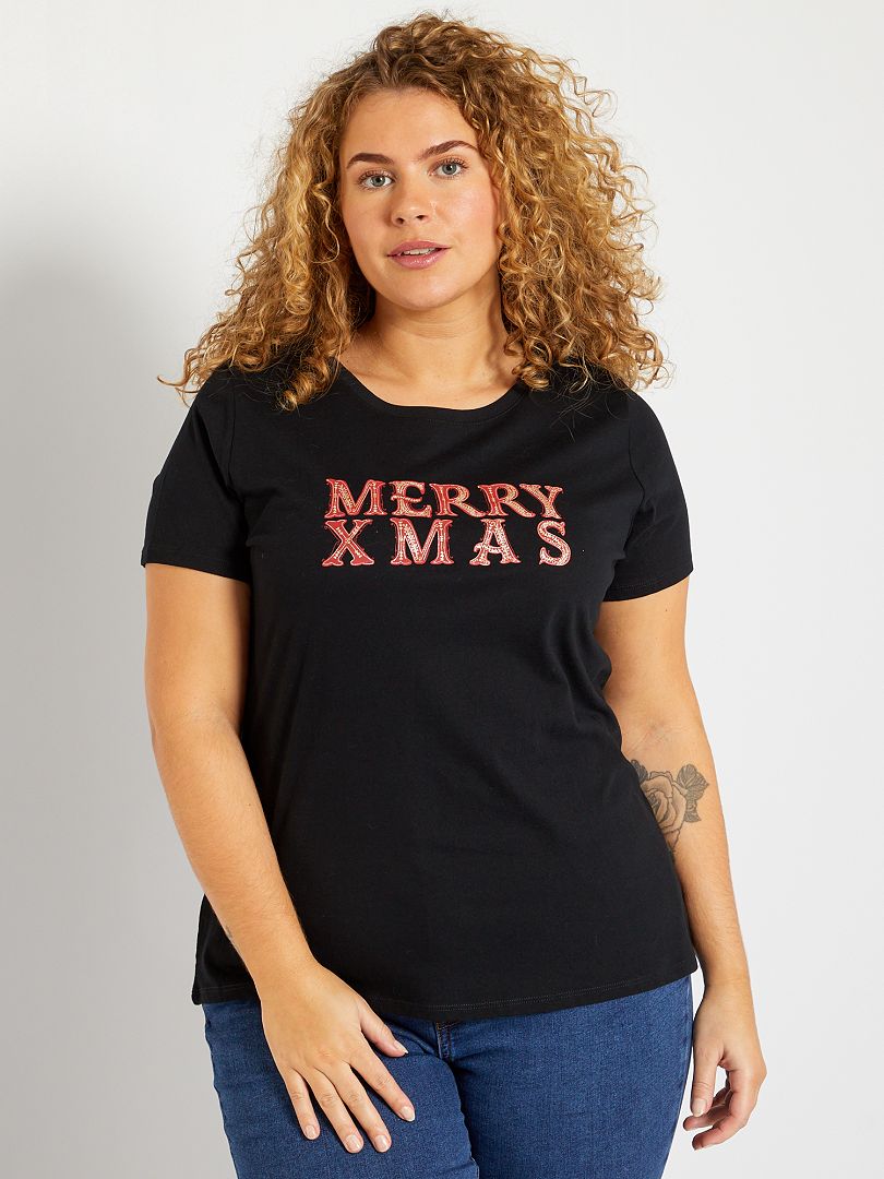 T-shirt di Natale NERO - Kiabi