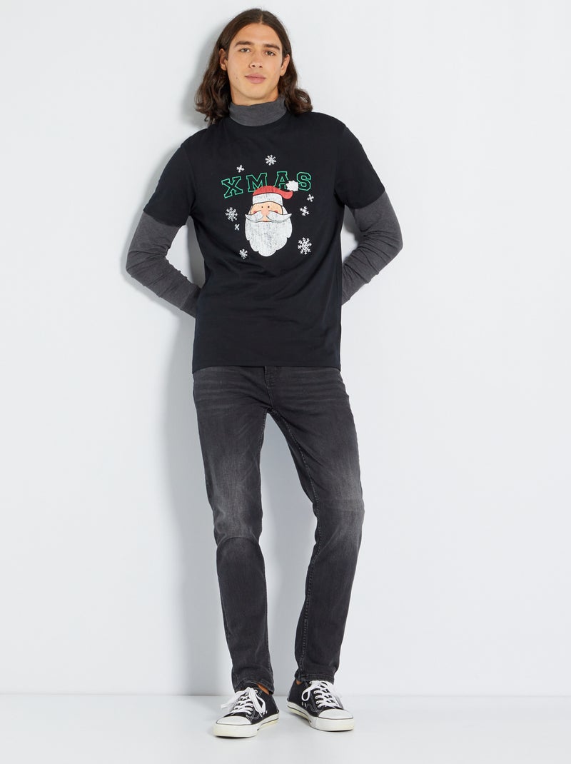 T-shirt di Natale NERO - Kiabi