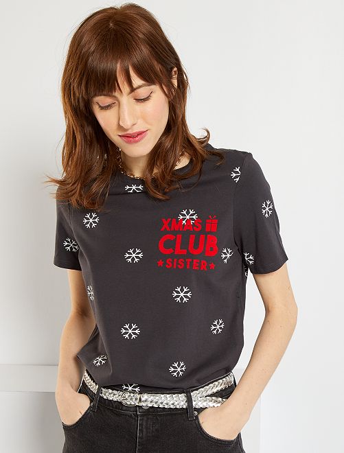 T-shirt di Natale + sacchetto                                         GRIGIO 
