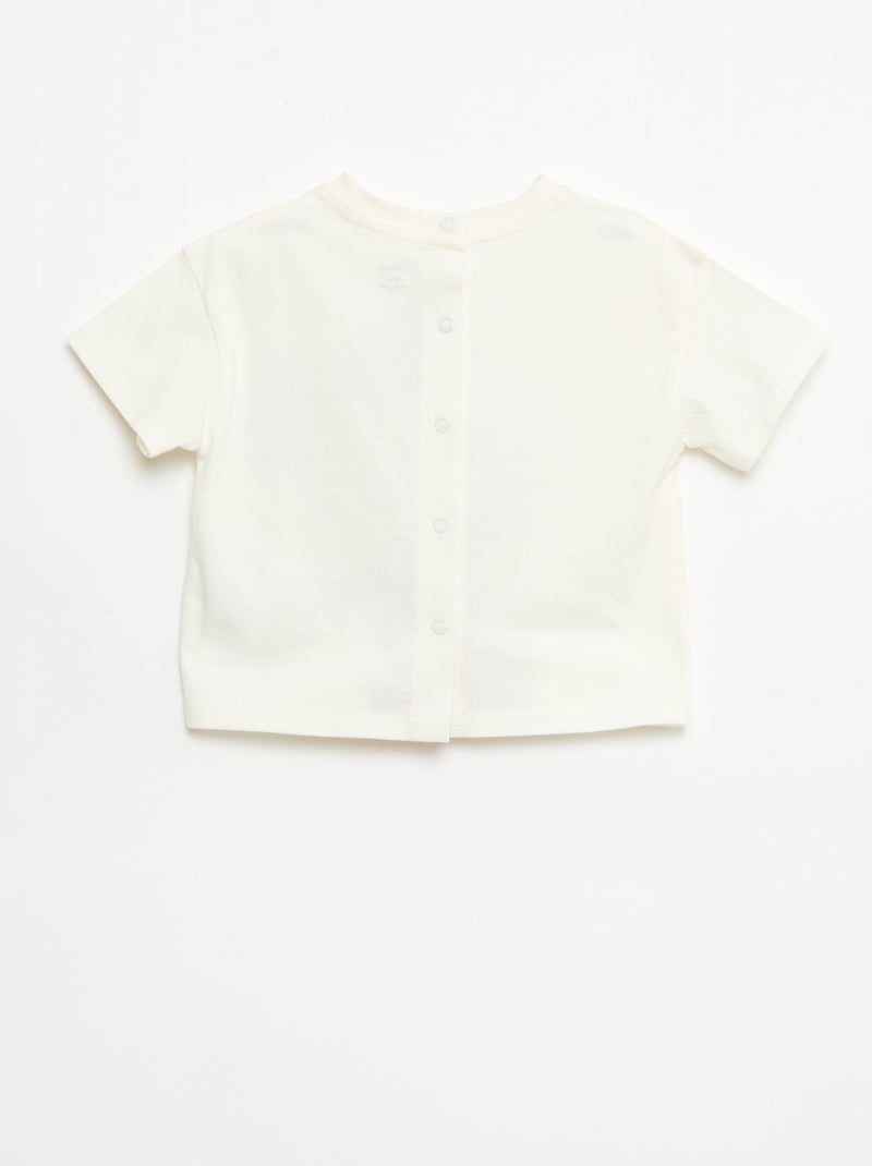 T-shirt 'Disney' a maniche corte Bianco Ecru - Kiabi