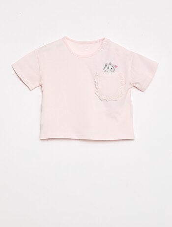 T-shirt 'Disney' a maniche corte e taschino con volant
