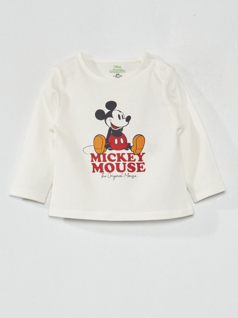 T-shirt 'Disney' a maniche lunghe BIANCO - Kiabi