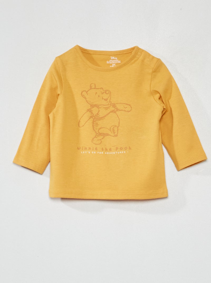 T-shirt 'Disney' a maniche lunghe GIALLO - Kiabi
