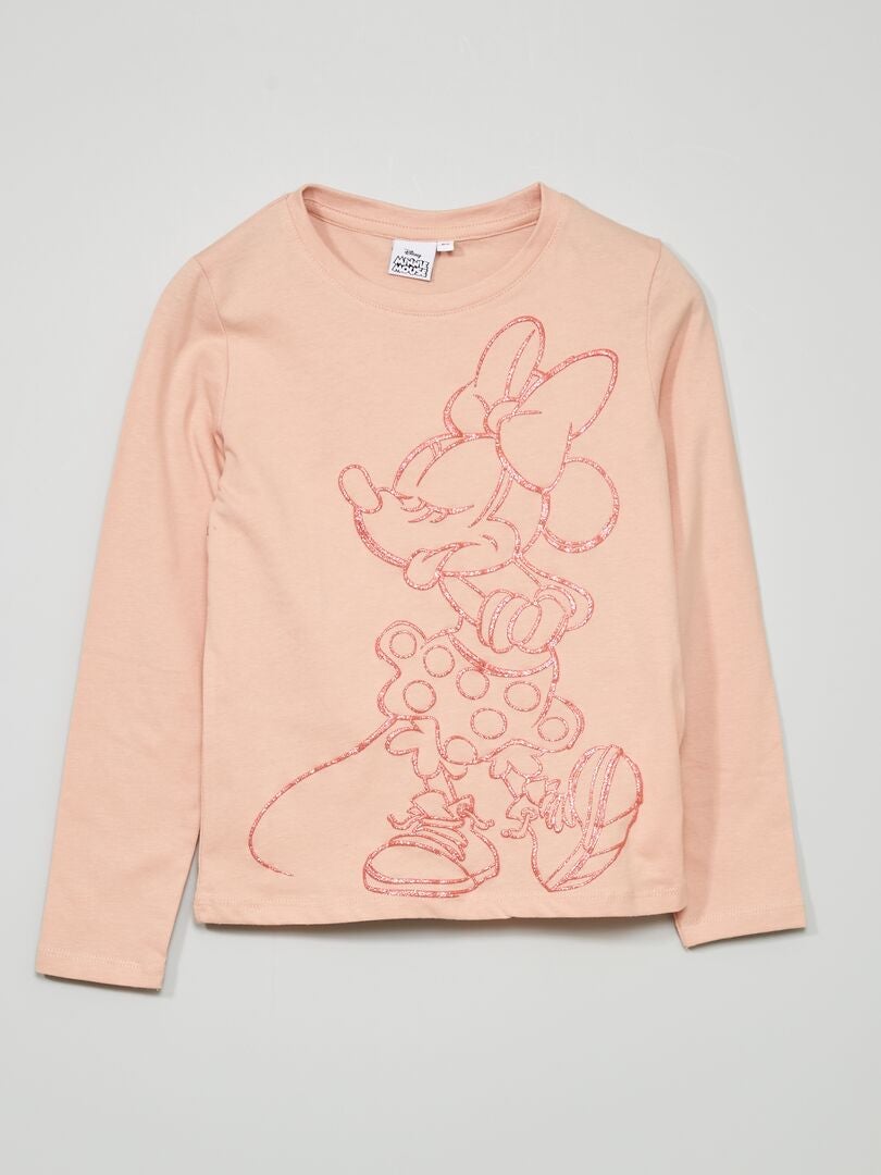 T-shirt 'Disney' a maniche lunghe ROSA - Kiabi