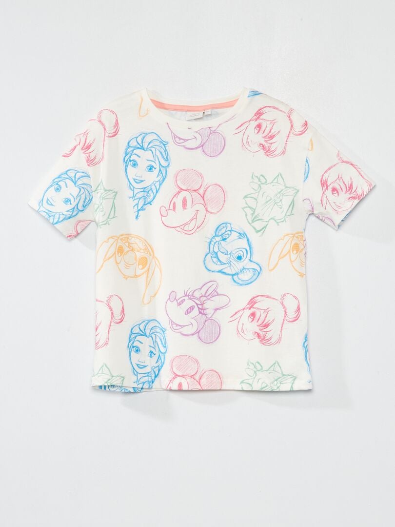 T-shirt 'Disney' con scollo tondo BIANCO - Kiabi