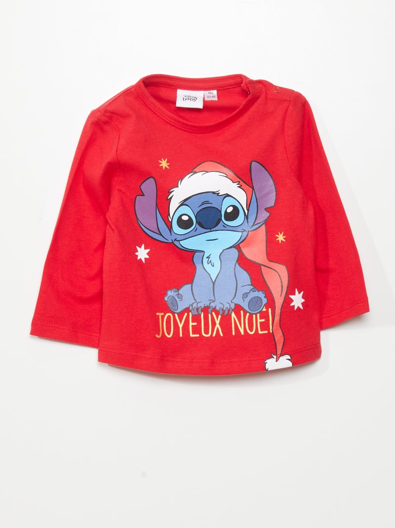 T-shirt 'Disney' maniche lunghe ROSSO - Kiabi