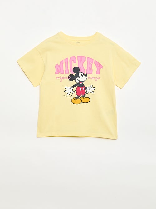 T-shirt 'Disney' 'Mickey' in cotone tinta unita - Kiabi