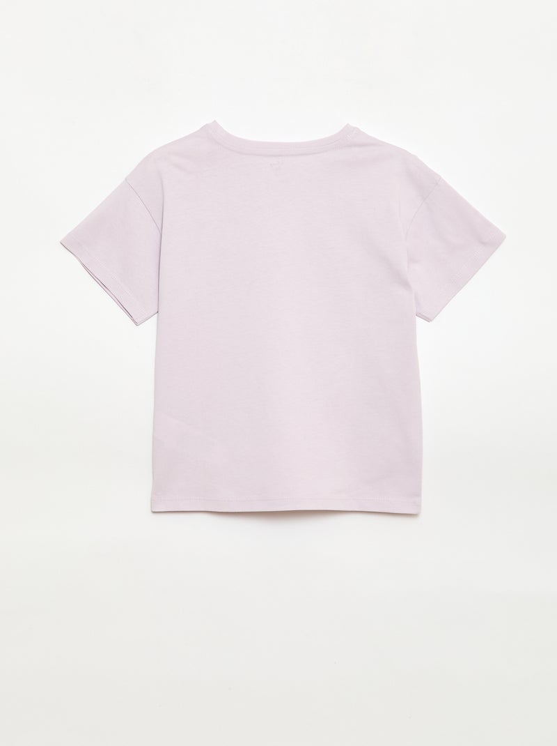 T-shirt 'Disney' 'Minnie' in cotone tinta unita Viola - Kiabi