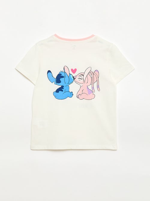 T-shirt 'Disney' 'Stitch & Angel' in cotone tinta unita - Kiabi