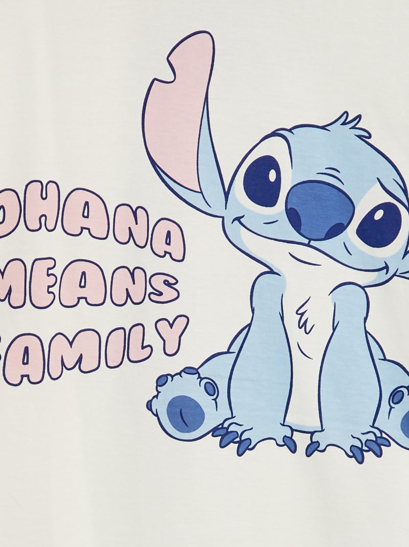 T-shirt 'Disney' 'Stitch' maniche lunghe BIANCO - Kiabi