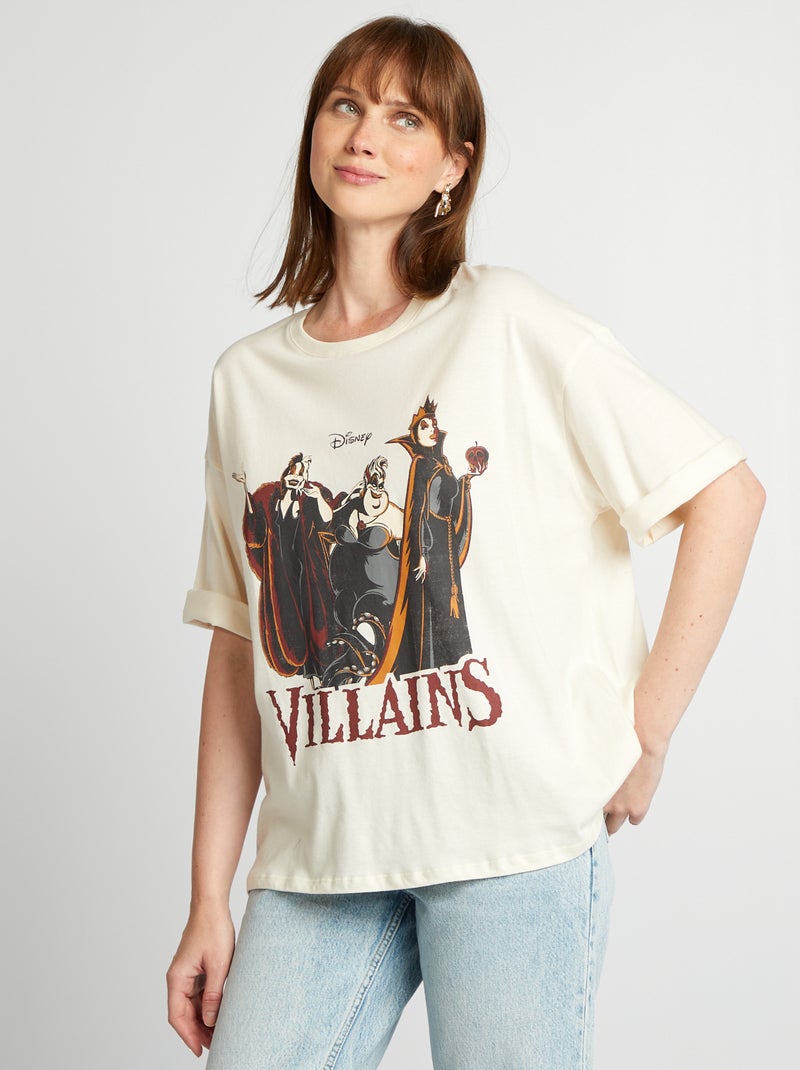 T-shirt 'Disney' 'Villains' a maniche corte BIANCO - Kiabi