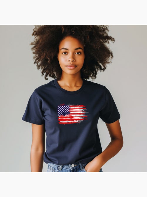 T-shirt Donna - AMERICAN SPATTER FLAG - Kiabi