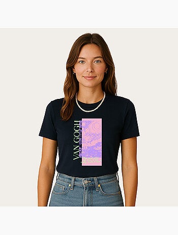 T-shirt Donna - APOH VAN GOGH STARRY NIGHT SCRIBBLE