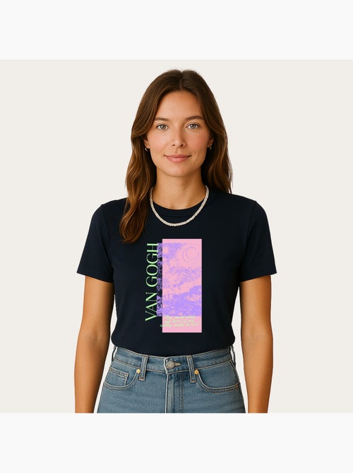 T-shirt Donna - APOH VAN GOGH STARRY NIGHT SCRIBBLE - Kiabi