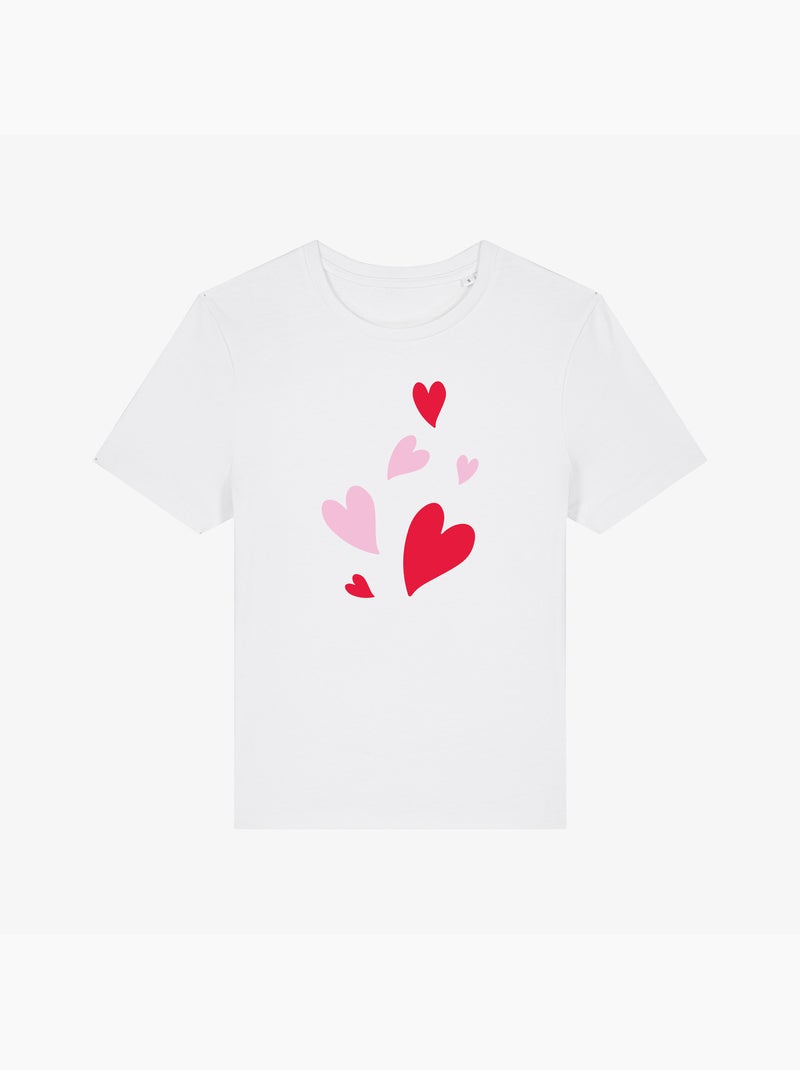 T-shirt Donna - BACK MANY HEARTS Bianco - Kiabi