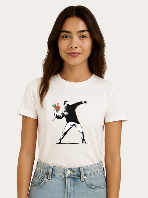 T-shirt Donna - BANKSY LOVE - Kiabi