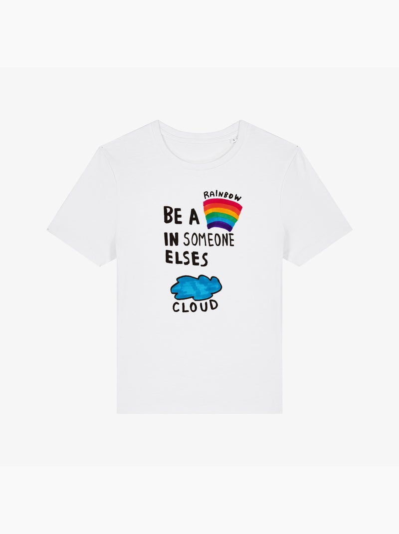 T-shirt Donna - BE A RAINBOW Bianco - Kiabi