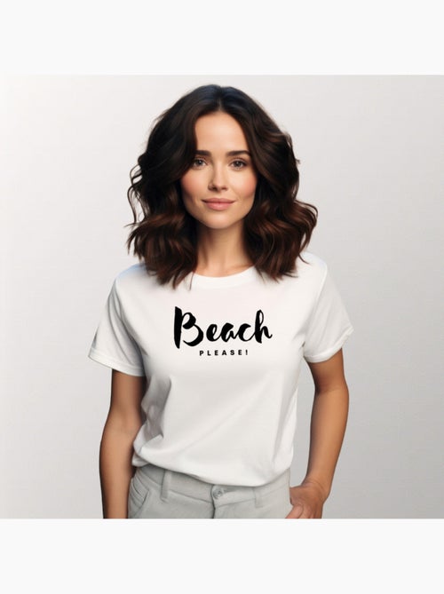 T-shirt Donna - BEACH PLEASE - Kiabi