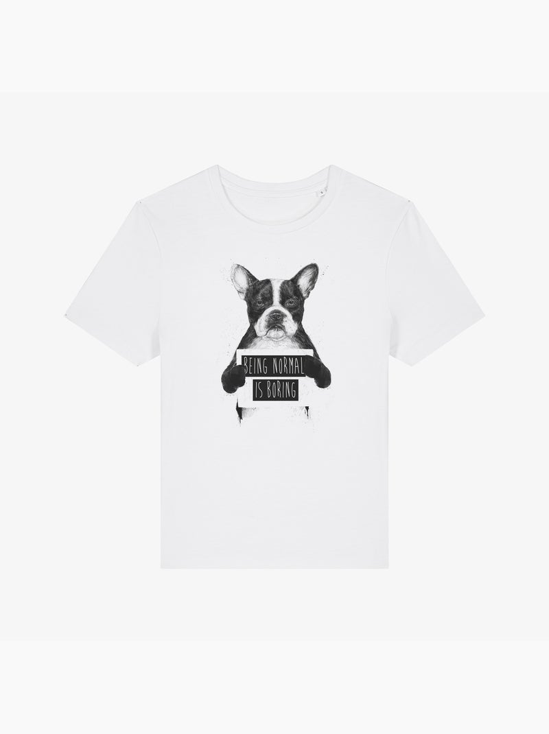 T-shirt Donna - BEING NORMAL IS BORING Bianco - Kiabi