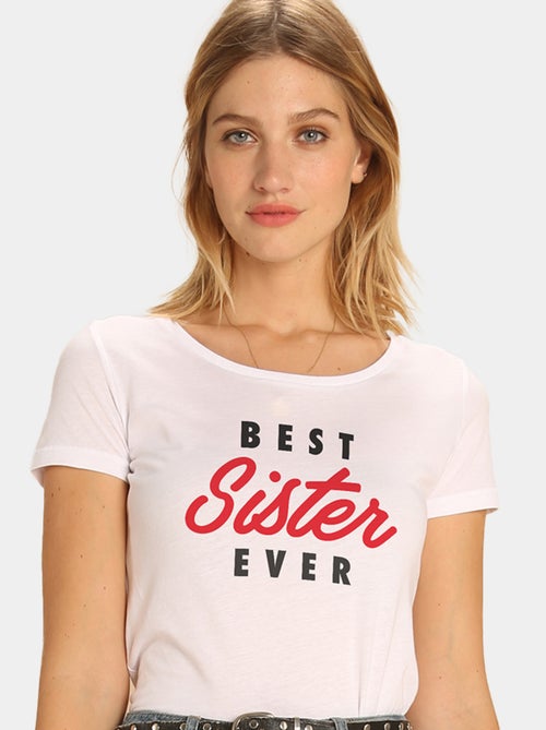 T-shirt Donna - BEST SISTER EVER - Kiabi