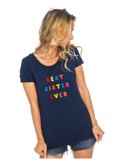 T-shirt Donna - BEST SISTER EVER COLORÉE WAF - Kiabi