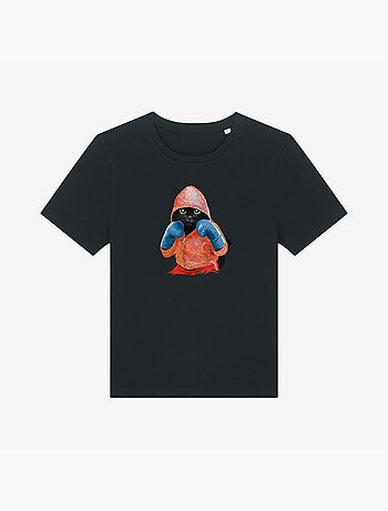 T-shirt Donna - BOXING CAT BLACK