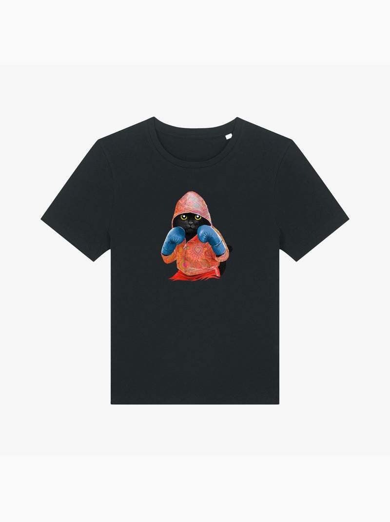 T-shirt Donna - BOXING CAT BLACK Nero - Kiabi