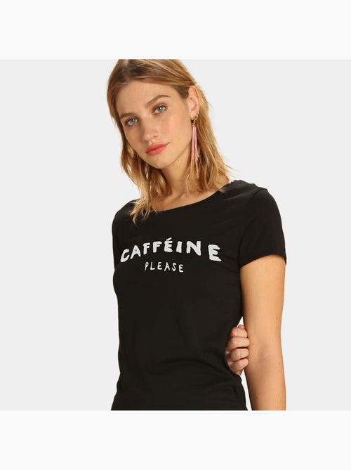 T-shirt Donna - CAFFEINE PLEASE - Kiabi