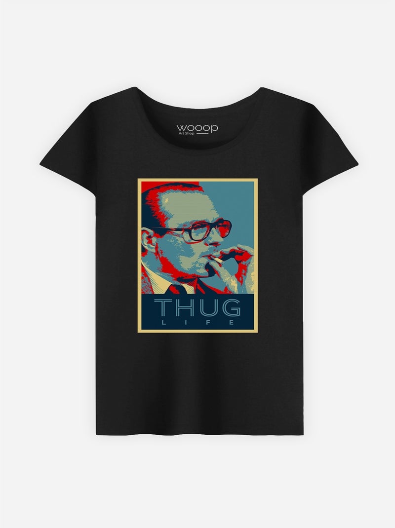 T-shirt Donna - CHIRAC THUG LIFE Nero - Kiabi