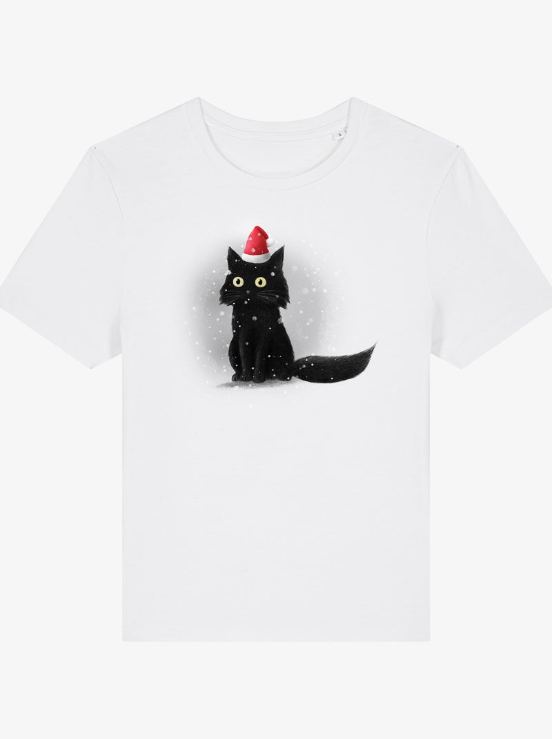 T-shirt Donna - CHRISTMAS CAT Bianco - Kiabi