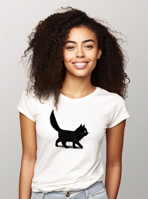 T-shirt Donna - CREEPING CAT - Kiabi