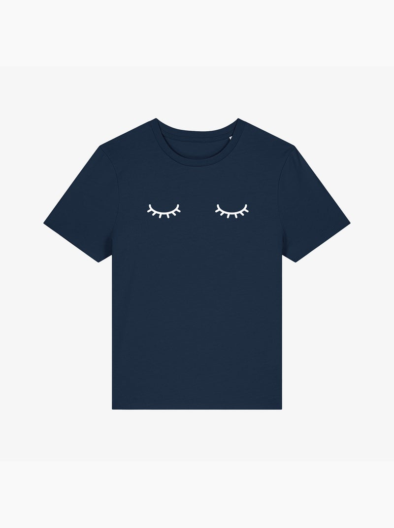 T-shirt Donna - EYES CLOSED Blu marino - Kiabi