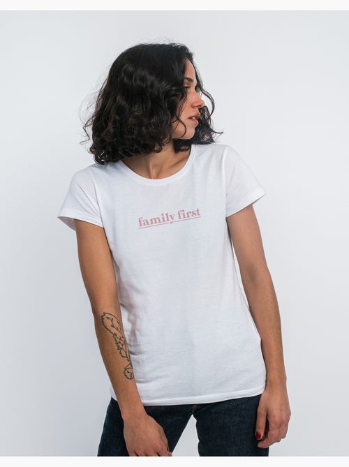 T-shirt Donna - FAMILY FIRST ROSE - Kiabi