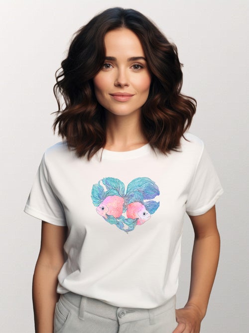 T-shirt Donna - FISHES - Kiabi