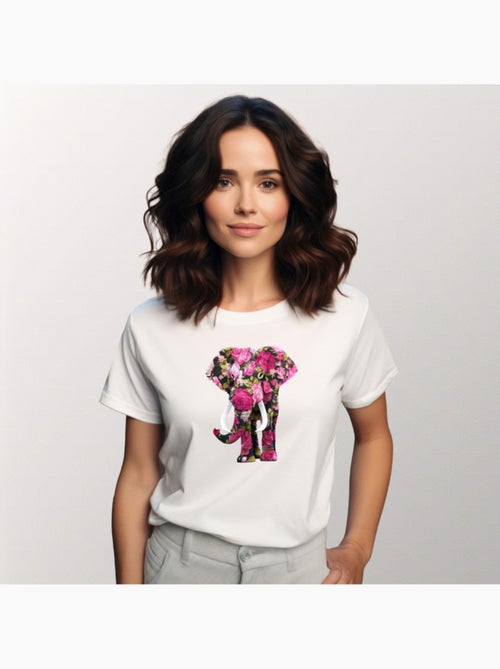 T-shirt Donna - FLORAL ELEPHANT - Kiabi
