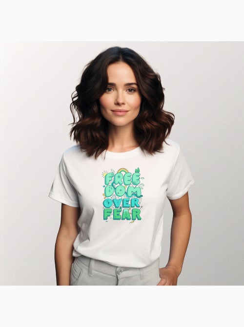 T-shirt Donna - FREEDOM OVER FEAR - Kiabi