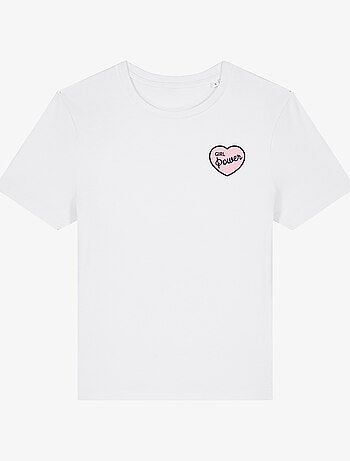 T-shirt Donna - GIRL POWER PINK HEART