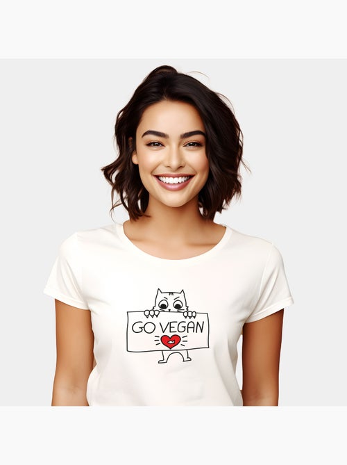 T-shirt Donna - GO VEGAN - Kiabi