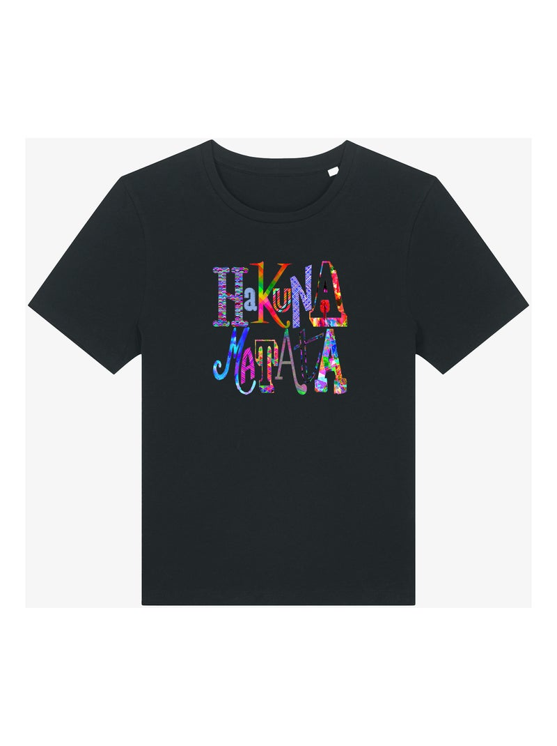 T-shirt Donna - HAKUNA MATATA COLOR Nero - Kiabi