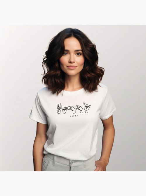 T-shirt Donna - HAPPY - Kiabi