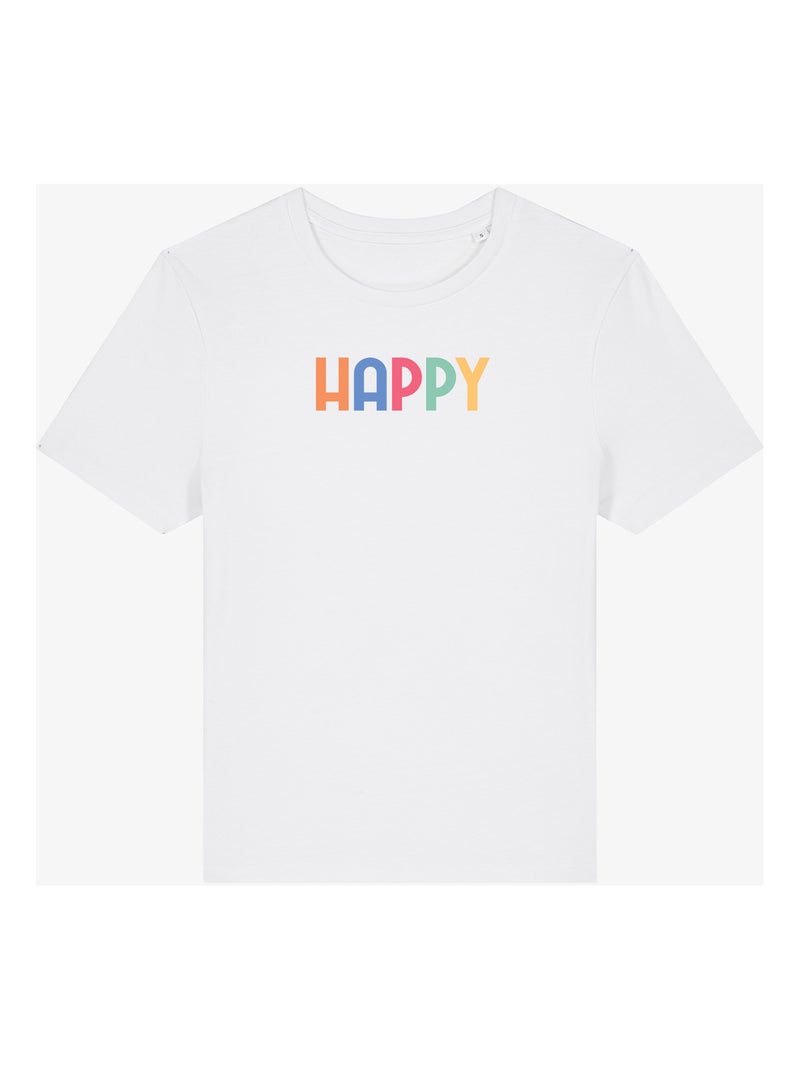 T-shirt Donna - HAPPY COLORÉ Bianco - Kiabi