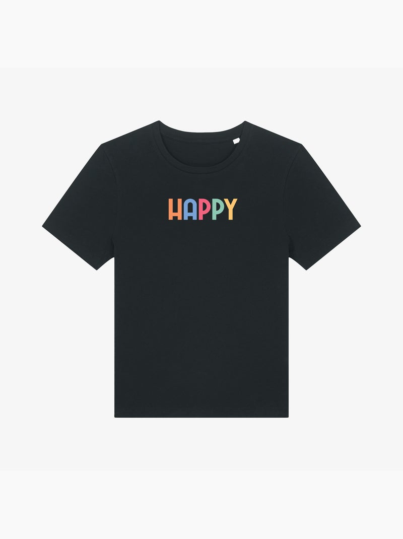 T-shirt Donna - HAPPY COLORÉ Nero - Kiabi