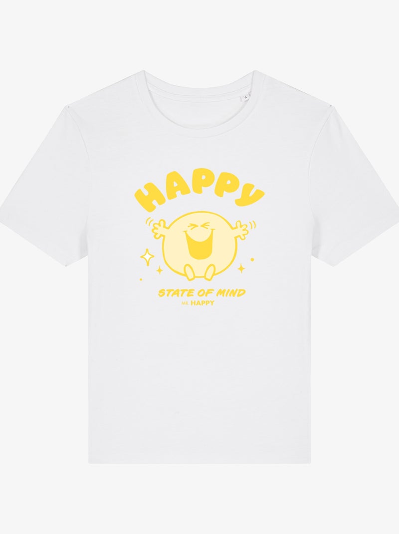 T-shirt Donna - HAPPY STATE OF MIND Bianco - Kiabi