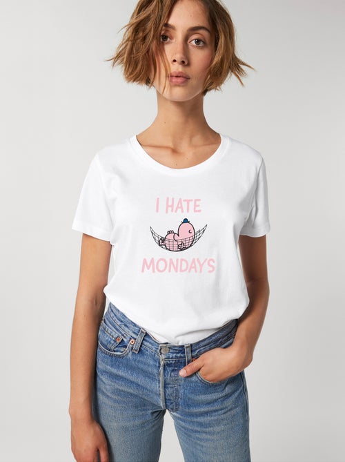 T-shirt Donna - I HATE MONDAYS ROSE - Kiabi