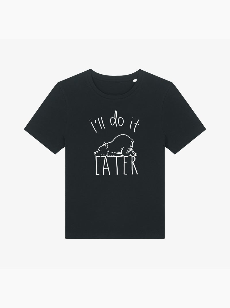 T-shirt Donna - I'LL DO IT LATER Nero - Kiabi