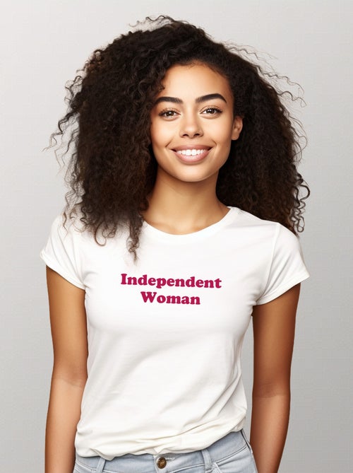 T-shirt Donna - INDEPENDENT WOMAN PINK - Kiabi