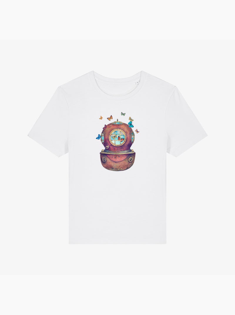 T-shirt Donna - INNER SPACE SQUARE Bianco - Kiabi